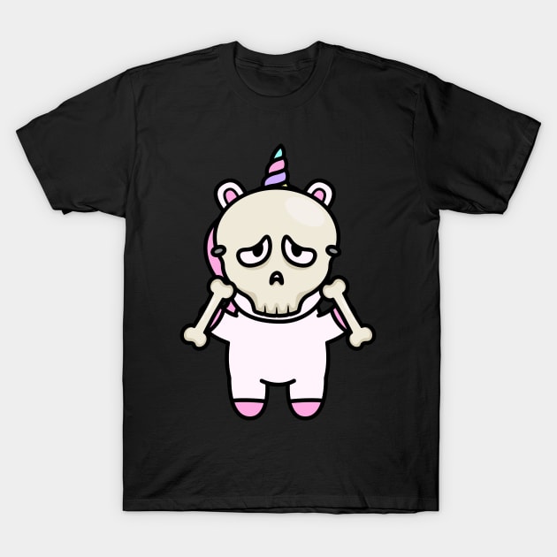 Skeleton Unicorn T-Shirt by Hispaniola-Fineart